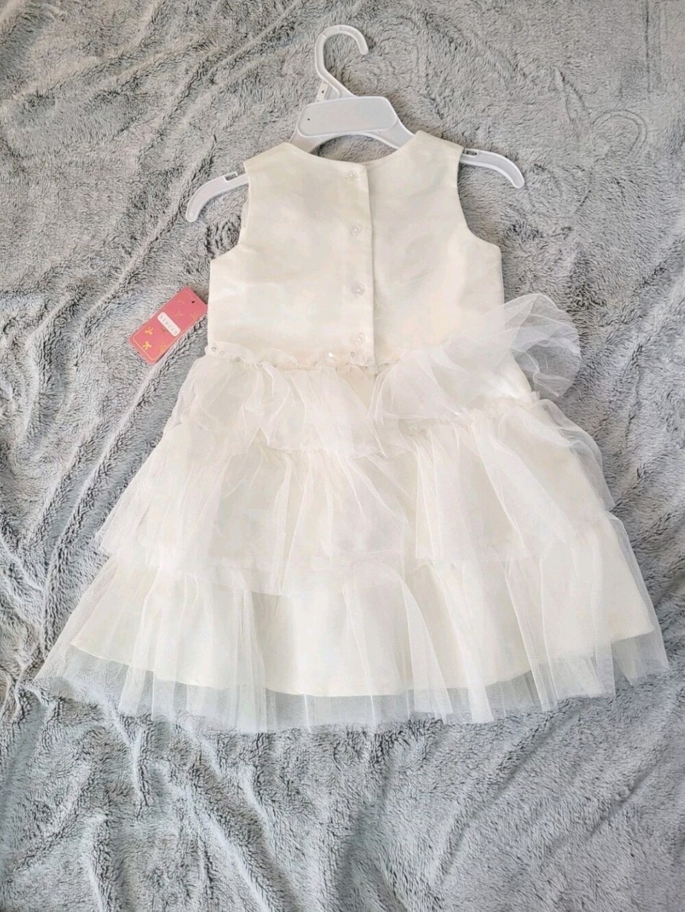 Btween Girls Size 4 Sleeveless Tulle Sequin Spring Summer Fall Flower Girl Dress - Picture 7 of 14